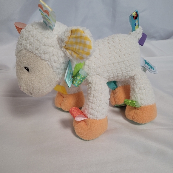 Taggies Mary Meyer Sherbet Lamb Plush Baby Toy Lovey Animal - Picture 1 of 8